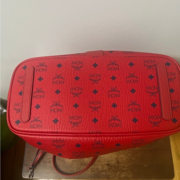 MCM Red Women's Tote Bag - Picture 5 of 6